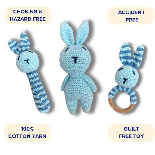 Hoppin' Trio Rattle, Teether and Bunny