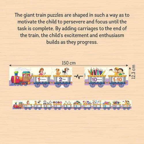 Number Train Jigsaw Puzzle For Kids | 3+Years | 24 N Pieces 1 N Picture Book