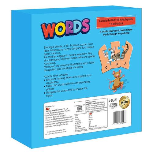 Words For Kids Puzzle | 3+Years | 108 N Puzzle Pieces, 1 N Activity Book