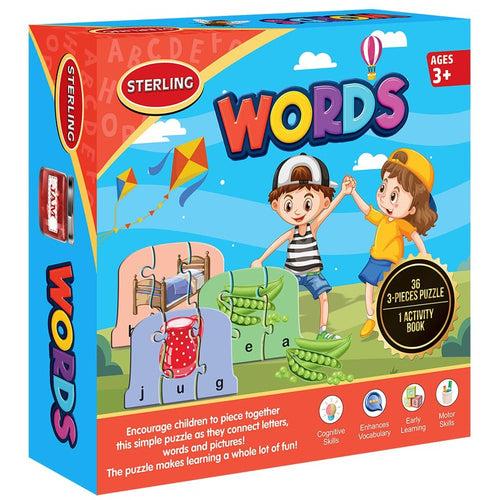 Words For Kids Puzzle | 3+Years | 108 N Puzzle Pieces, 1 N Activity Book