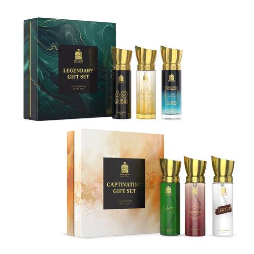 Pack Of 2 Captivating Trio And Legendary Gift Set  Premium Perfume Spray 20ml x 6