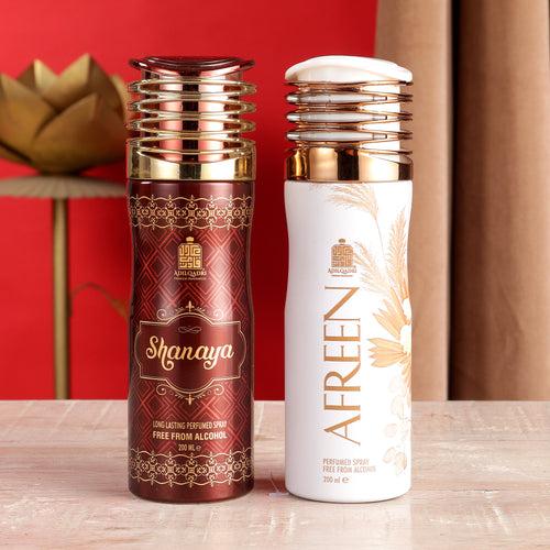 Combo Afreen & Shanaya Alcohol Free Premium Deodorant Body spray 200 ML