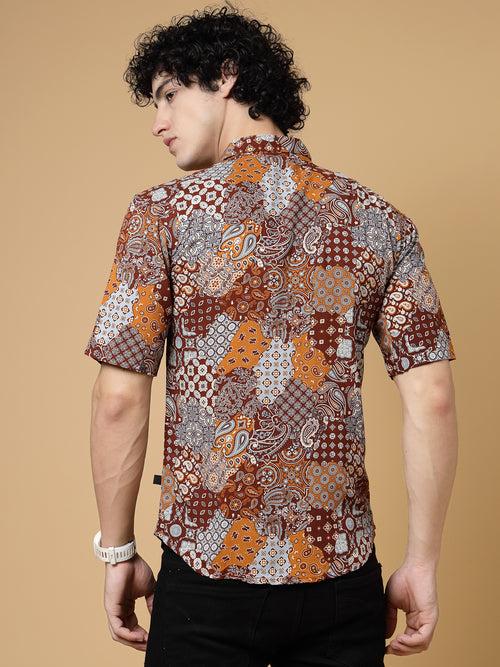 Exotic Hawaiian Shirt With Drop Shoulders