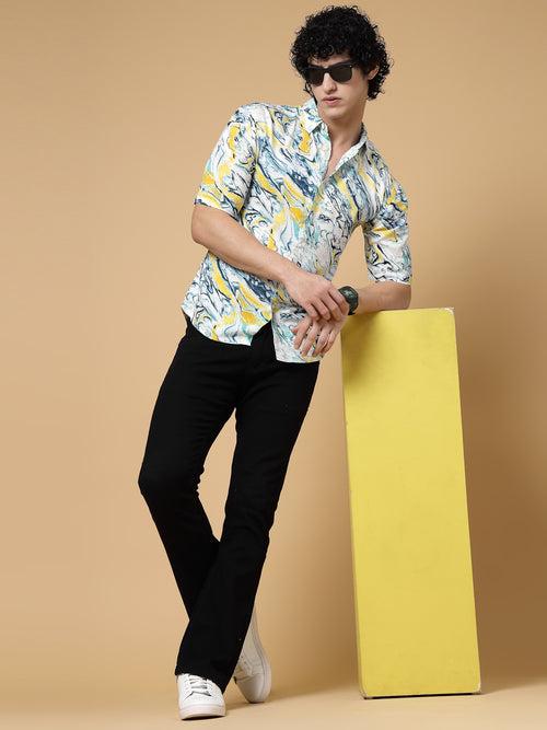 Exotic Hawaiian Shirt With Drop Shoulders