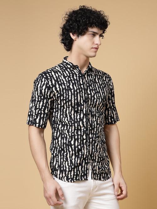 Exotic Hawaiian Shirt With Drop Shoulders