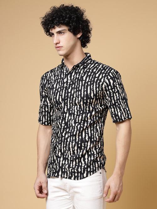 Exotic Hawaiian Shirt With Drop Shoulders