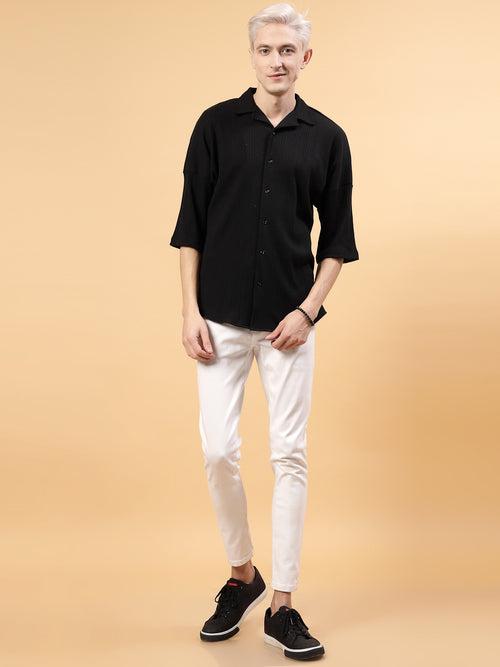 Trendy Fashion In Oversized Rib Shirts