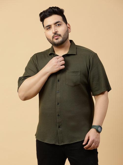 Effortlessly Cool Men's Half Sleeves Waffle Knit Shirts
