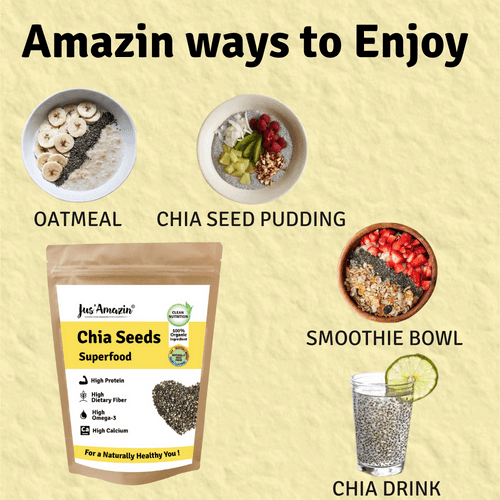 100% Organic Chia Seeds - 500 g