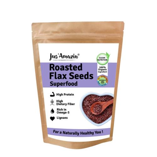 Roasted Organic Flax Seeds - 500 g