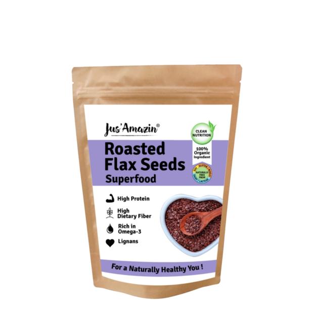 Roasted Organic Flax Seeds - 250 g