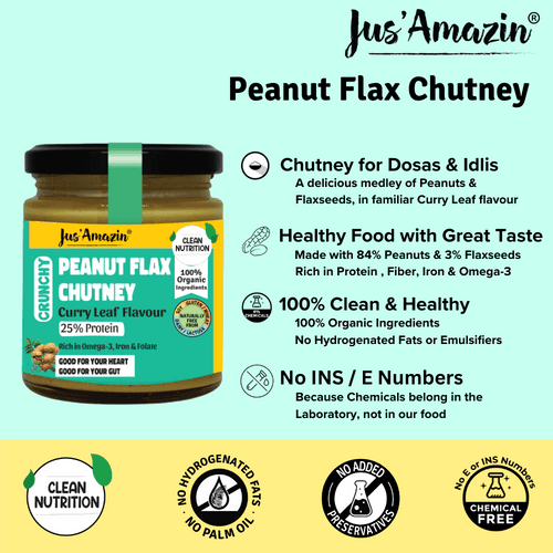 Peanut Flax chutney | Curry 'N' Cumin Flavour, Organic - 200 g