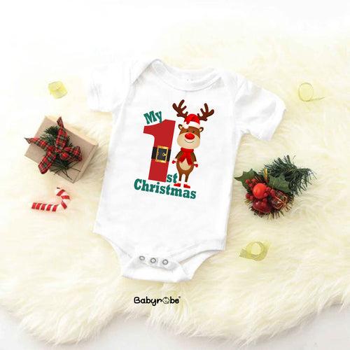 Raindear My 1st Christmas Onesie