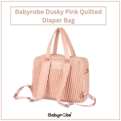 Babyrobe Dusky Pink Quilted Diaper Bag