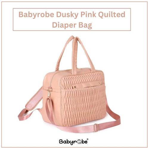 Babyrobe Dusky Pink Quilted Diaper Bag