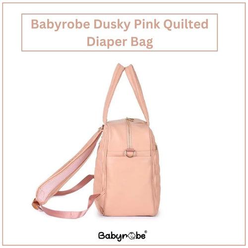 Babyrobe Dusky Pink Quilted Diaper Bag