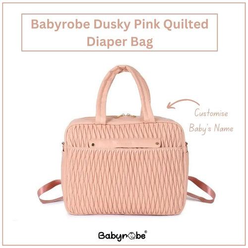 Babyrobe Dusky Pink Quilted Diaper Bag