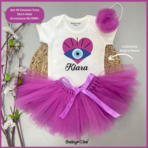 Evil Eye Custom Name (Onesie+Tutu Skirt)