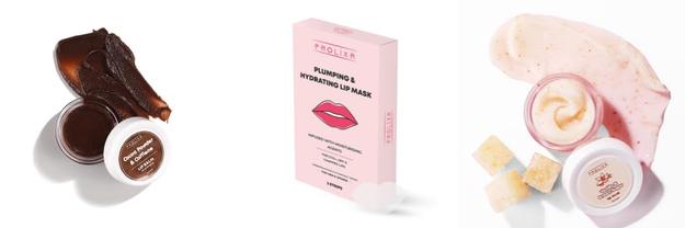 Prolixr Lip Care Trio: Vanilla & Brown Sugar Scrub, Cocoa Powder Lip Balm, and Plumping & Hydrating Lip Mask | Nourished, Smooth & Pink Lips | Suitable for All Skin Type