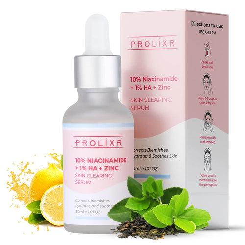 Prolixr Overnight Hydration Kit - Hyaluronic Acid Face Mask & Niacinamide + Hyaluronic Acid Serum | Moisturizes & Hydrates Dry, Dehydrated Skin