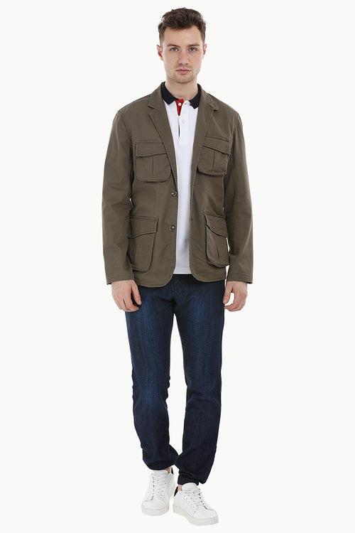 4 Pocket Rugged Olive Blazer