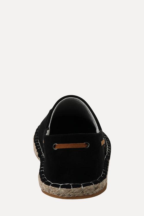 Black Suede Tassel Espadrilles