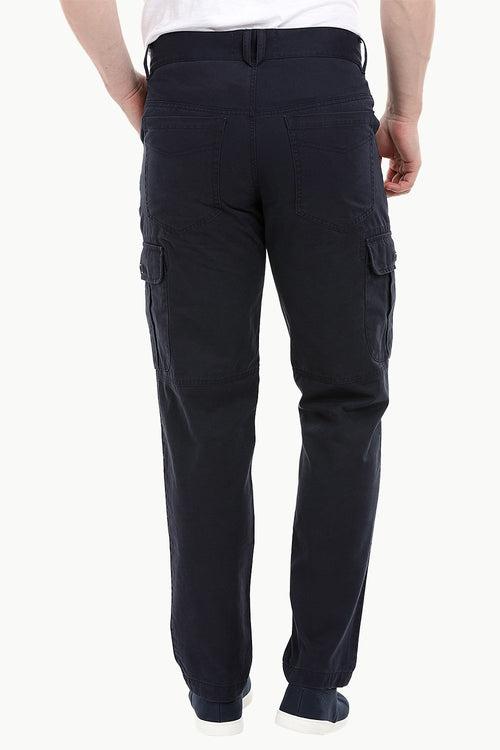 Men's Navy 6 Pocket Twill Cargo Pants