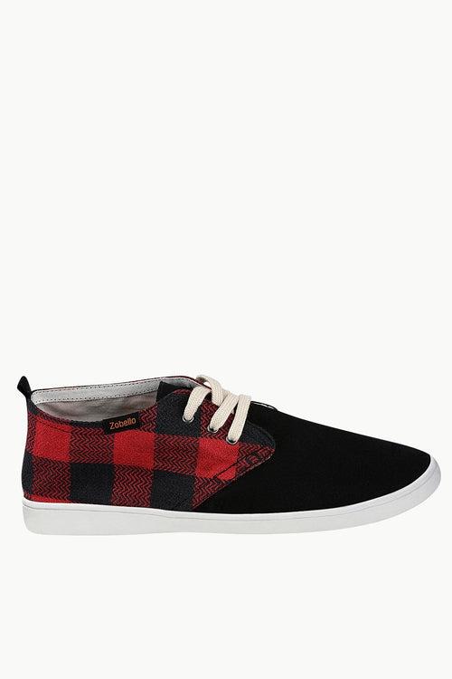 Checkered Lace Up Plimsolls