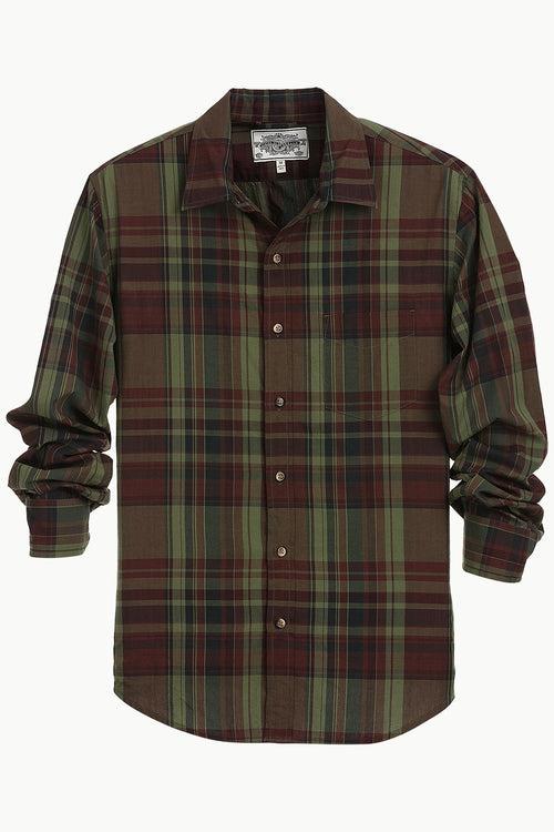 Crocodile Green Checked Plaid Shirt