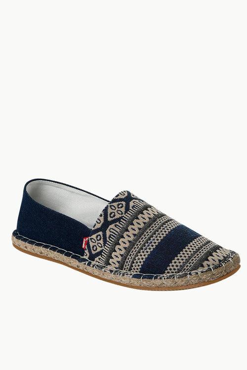 Dobby Navy Detail Ikat Espadrilles