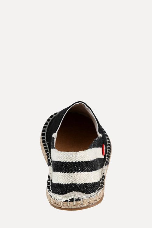 Blue Espadrilles With Nautical Striped Heel