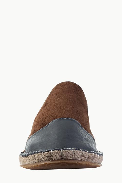 Faux Leather Top Suede Espadrilles