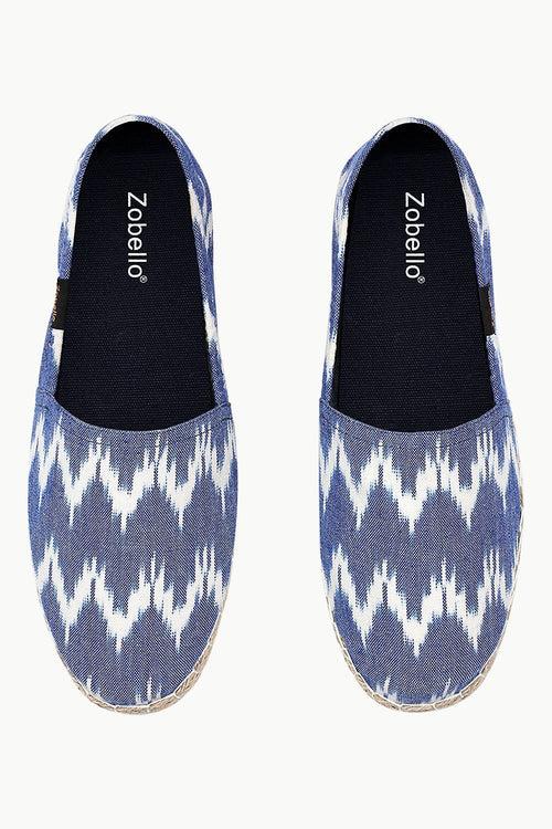 Handwoven Elastic Ikat Espadrilles