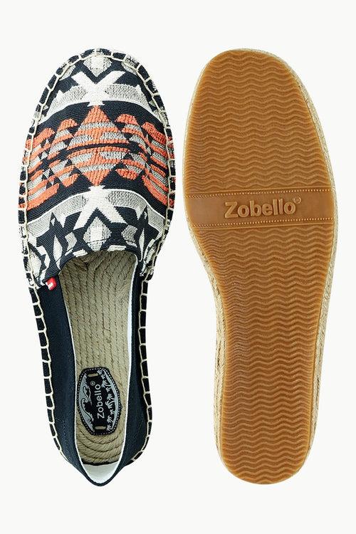 Men's Black Jacquard Embroidered Espadrilles