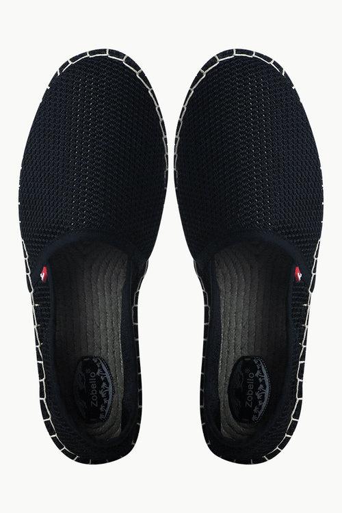 Mens Black Mesh Basque Espadrilles