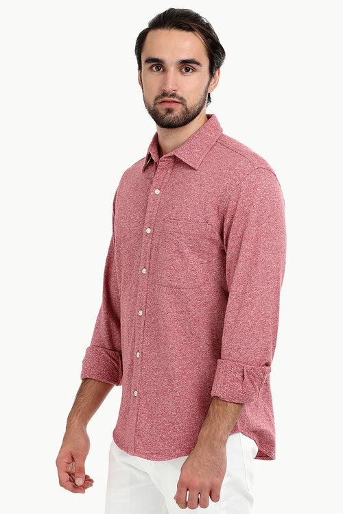 Men's Heather Pink Knit Shirt