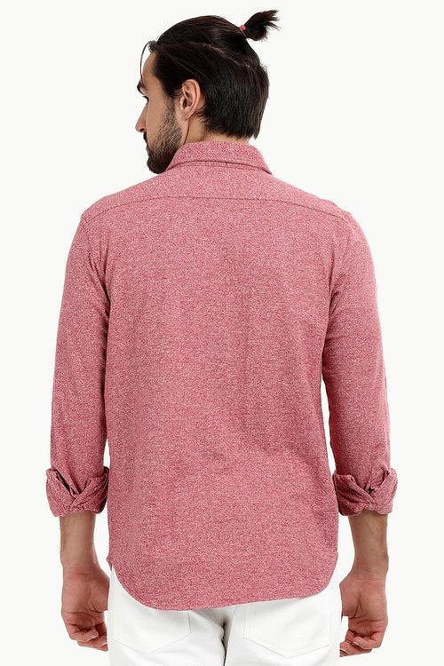 Men's Heather Pink Knit Shirt