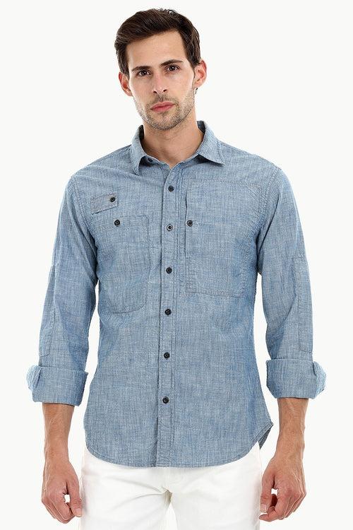 Men's Lightweight Casual Denim Shirt