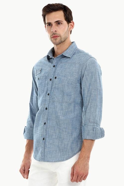 Men's Lightweight Casual Denim Shirt