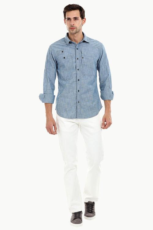 Men's Lightweight Casual Denim Shirt