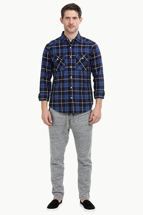 Men's Navy/Black Flannel Shirt