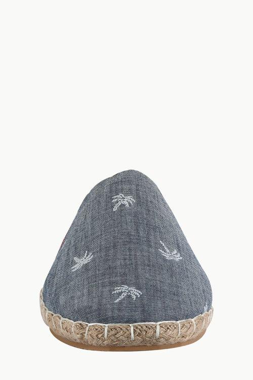 Mens Elastic Tropical Denim Espadrilles