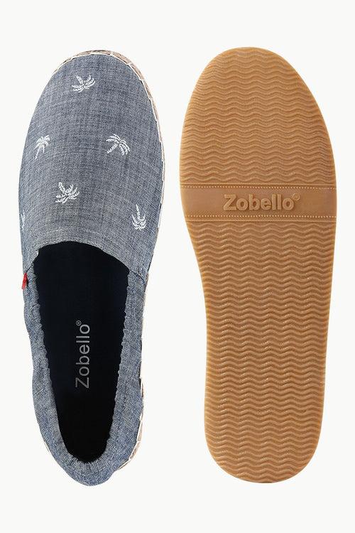 Mens Elastic Tropical Denim Espadrilles