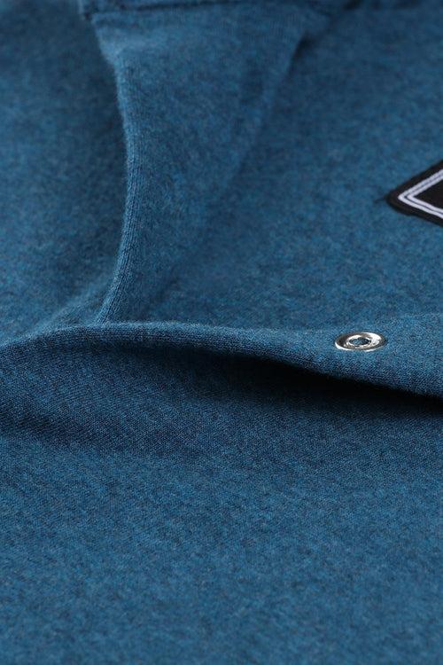 Mens Snap Button Knit Sky Blue Shirt