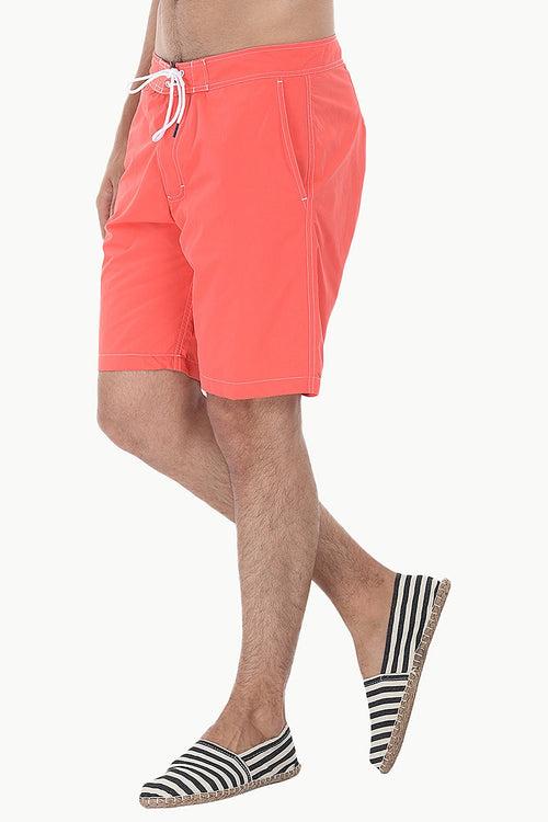 Solid Quick Dry Cargo Board Swim Shorts