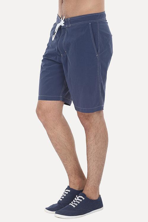 Solid Quick Dry Cargo Board Swim Shorts