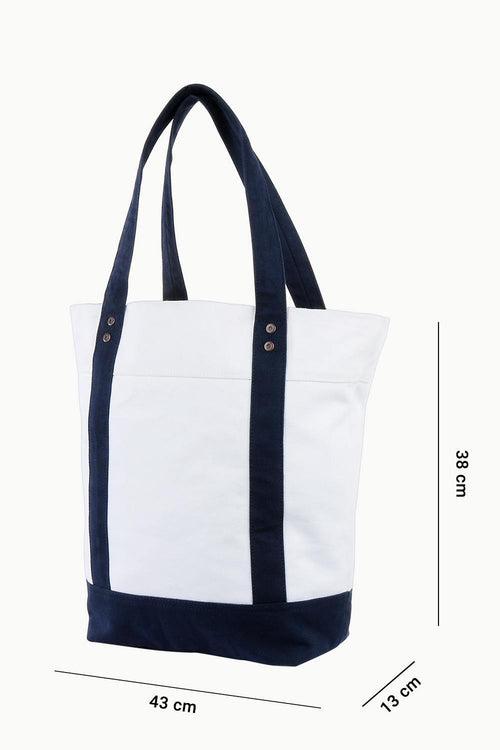 Throw In White Canvas Tote Bag