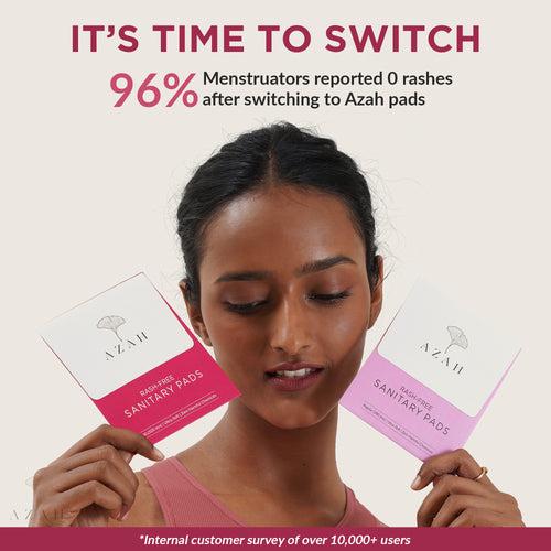 Azah Rash-free Sanitary Pads Box of 40 + Panty Liners (Box of 40)