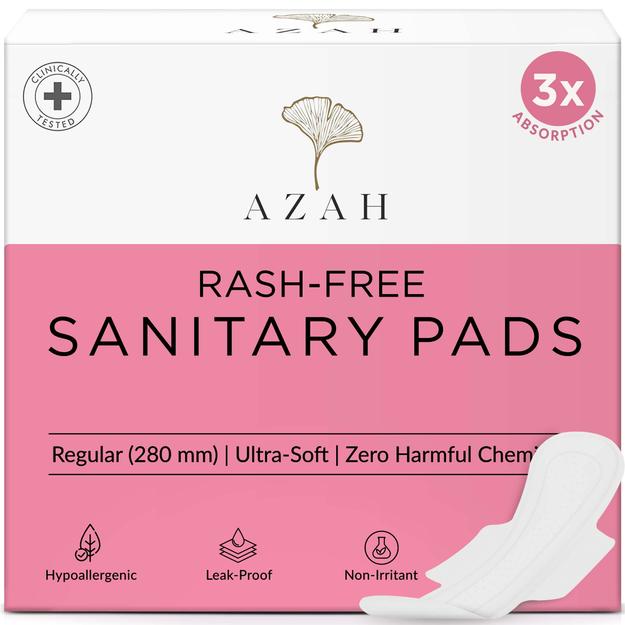 Rash-Free Sanitary Pads | Regular | Super Absorbent and Cottony Soft | Regular to Moderate Flow