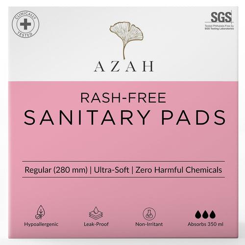 Rash-Free Sanitary Pads | Box of 120 | Super Absorbent and Cottony Soft | Regular to Heavy Flow